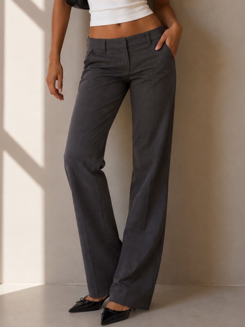Vintage Suzy Shier Grey Low Rise Trousers